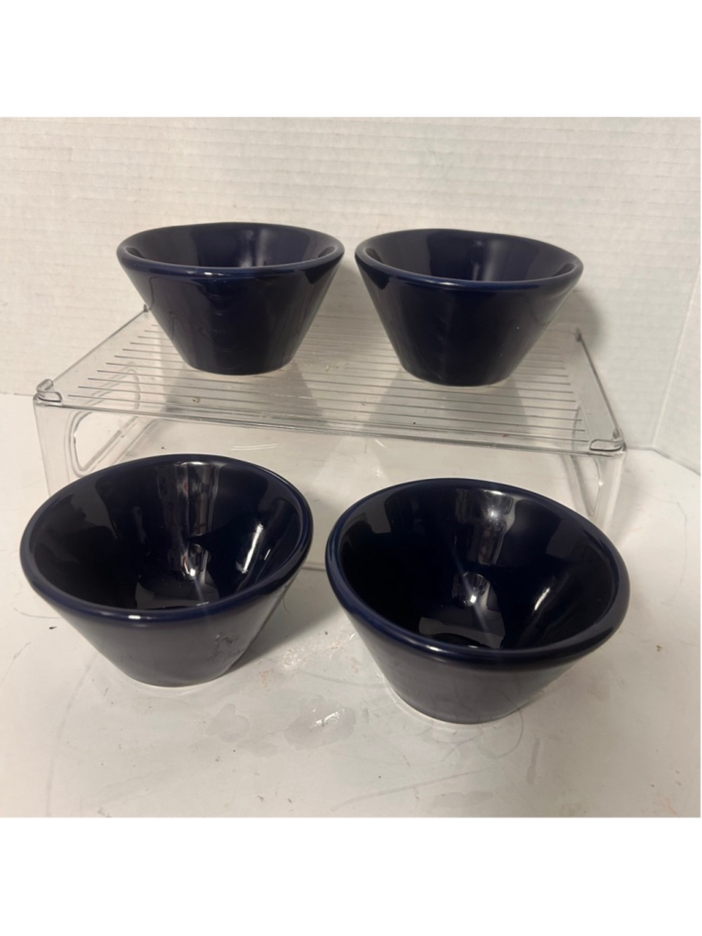 Frontgate Italy Navy Blue Ceramic Serveware Bowls Set of 4 One Size